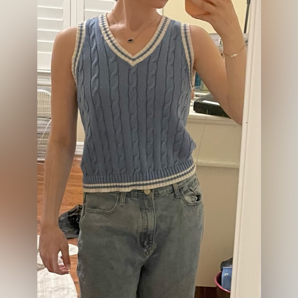 Blue brandy Melville sweater vest